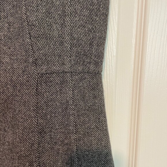 Max Mara Grey Hand-Sewn Sleeveless Wool Midi Dress Size 10 - Picture 4 of 8
